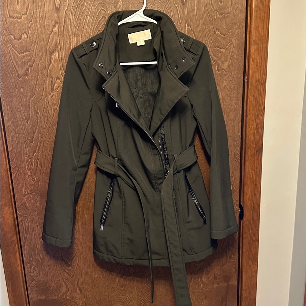 MICHAEL Michael Kors Black Winter Peacoat multiple pockets and hidden hood - XS - Picture 4 of 7